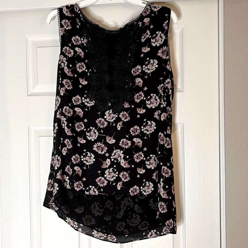 White House Black Market, high/low lined blouse.